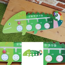 대기 질 안내 판 카멜레온 디자인 공기 미세 먼지 상황 상태 알림 게시 보드 어린이집 유치원 개시