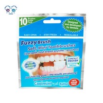 일회용 씹는 칫솔 퍼지브러쉬 구강관리 구취제거, 1ml, 10p