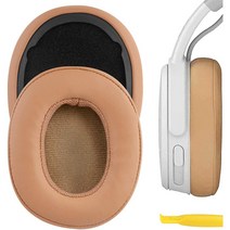 Geekria 단백질 가죽 교체용 이어패드 호환 가능 Skullcandy Crusher Wireless Crusher Evo Hesh 3 Venue 헤드폰 이어 쿠션 이어컵, 브라운