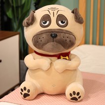 강아지 애착 대형 모찌 여자친구선물 거대 불독 인형, 63cm, 브라운