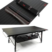 [마렉스] 감성 캠핑 테이블 롤테이블 가죽 커버 테이블보 식탁보 책상매트, 랜턴스탠드, 스탠드 블랙