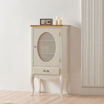 퍼니트랜드 엔틱가구 빈티지 라스피 아이보리 도어 수납장 미니장식장, 단품