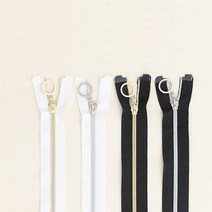 소잉데일리 의류용 지퍼 및 슬라이더 모음전_ 3호 5호 80여종, 65cm_화이트, 7. 3호 코일 골드지퍼
