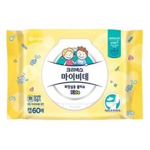 크리넥스 마이비데 키즈 화장실용 물티슈 캡형, 60매, 4팩