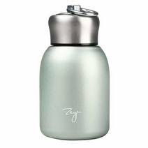 GETS 미니 266.2ml(9온스) 스테인리스 스틸 물병 280ML 진공 단열 누출 방지 스포츠 텀블러 컵 온수 및 냉수 물병(그린), Green