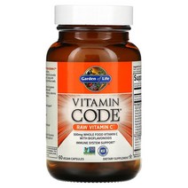 가든 오브 라이프 비타민 C 500mg 식물성 캡슐 60정 하루 2정 1개월분, 60 Count