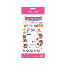 1500 유니아트 교육용 투명 스티커 AA027 축구 2매