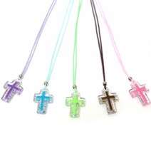 가온천사 십자가목걸이 야광(소) (5컬러 옵션선택), 2.보라색