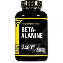 Primaforce 베타 알라닌 캡슐 3 400mg 180캡슐 (45회분) - 강력한 보충제제