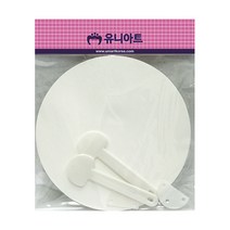 유니아트 튼튼부채만들기 2세트 흰색, 단일상품_$CDT