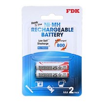 FDK AAA 충전지 건전지 (800mAh) X 2알 AAA 니켈 충전 식 건 지 수소, 쿠팡 1, 쿠팡 본상품선택