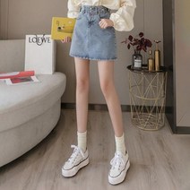 재한 여성 데님 스커트 [1118]
