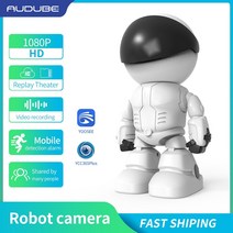 가정용 적외선 홈카메라 반려동물 펫캠 1080p wifi 로봇 ip 카메라 아기 모니터, 빨간 로봇 추가 128g, 협력사, au 플러그
