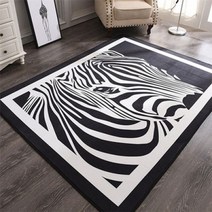 지브라러그 단모 유니크 서재 거실용러그 고급 감성 직사각