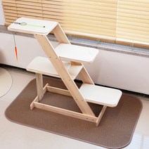 더따슴 고양이 스크래쳐 먼치킨 5단 DIY 원목 캣타워 크림, 1개