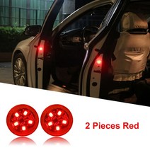 캐스퍼꾸미기 튜닝 기아 리오 3 4 Ceed Sorento Cerato 용 자동차 개방 도어 안전 경고등, Red x 2 pieces