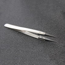 전자 제품 납땜용 정전기 방지 세라믹 핀셋 스테인리스 스틸 손잡이 검정색 수공구 정밀, 02 Black