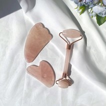 스톤필로움 로즈쿼츠 페이스 마사지 괄사 하트 날개 페이스롤러 3종 5컬러