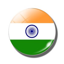 아시아 국기 냉장고 자석 태국 인도 말레이시아 유리 돔 스티커 메모 홀더 홈 장식, [12] India
