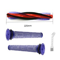 다이슨청소기 185mm225mm 강모 브러시 롤러 프리 필터 틈새 도구 v6 동물 솜털 dc59 dc62 148, 키트 2