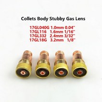 tig 17gl 콜릿 바디 스터비 가스 렌즈 lenz 커넥터 메시 포함 pta db sr wp-171826 토치 용접 액세서리, 1.6mm, 1.6mm, 1개