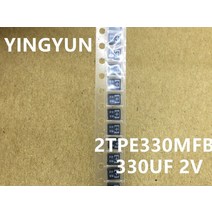 오리털지널 2TPE330MFB 330UF 2V B2 ESR: 5 밀리옴 탄탈럼 커패시터, 한개옵션0