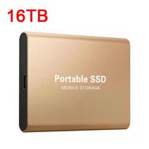 고속 M.2 SSD 500GB 1TB 2TB 4TB 휴대용 8TB 외장 솔리드 스테이트 -C USB3.1 노트북 PS4 용 모바일 하드 드라이브, [31] 16TB Gold
