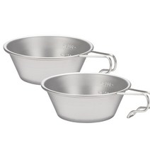 snowpeak 스노우피크 캠핑용 스테인레스 씨에라 컵 (용량 310ml) 2팩