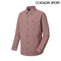 코오롱스포츠 2021 F/W 가격인하 남성 마이크로 체크 기본형 셔츠 TLSXA21401WIN