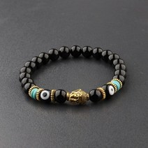 Buddha Head Mens Bracelet/Jewelry Beaded Bracelets And Bangles Charms Natural Stone Tiger Eye Couple, AB224