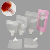 화장품소분팩 캠핑 외출 여행용 pe공병튜브 샘플용기, 크기, 90ml (일자형 핑크)