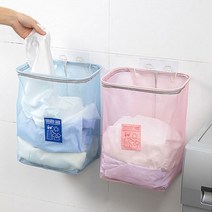 벽걸이 메쉬 수납망/ 수건 빨래통/ 미니분리수거함, 감자쌀롱 그레이