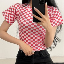하이틴 체커보드크롭티
