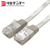 연승샵 기가랜케이블 평면랜케이블 기가 인터넷선 초고속인터넷전용, CAT.6 UTP 평면 10M회색, 1개