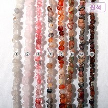 [5-501-A]원석(조약돌/소) 약4*5mm [0.5줄(약18cm)], 멀티아게이트