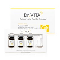 [10월특가] 닥터비타 피부생기를 업그레이드 120 000PPM 프리미엄 순수비타민 C 알파 앰플 세트 (10ml x 3개입), 1박스, (10ml x 3ea)