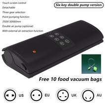 XIAOMI 가정용 주방 식품 보호기 가방 대 한 최고의 전기 진공 실러 포장 기계 상업 씰링 280mm, 6 Button With Tube_EU 플러그 | 22