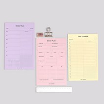 세컨드맨션 A5 플랜 메모 패드 데일리 위클리 타임, 단품