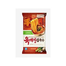풀무원 육개장칼국수 415g (2인분) 얼큰한국물 쫄깃함 진한국물 존맛탱 한끼대용, 2개