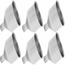 Top Shelf Flasks Stainless Steel Tall Hip Flask Funnels Set of 6, 1