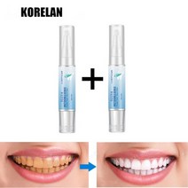 KORELAN 1+1셀프 치아미백 기계 미백기 화이트닝 겔 [화이트닝펜 2마리+오프너 1개+케이스 1개], 두 세트