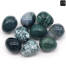 부활절 장식품 20MM 계란 동상 천연석 피스 장식 로즈 쿼츠 힐링 크리스탈 선물 룸 20개