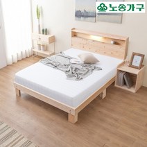 노송가구/편백나무원목/통판 퀸침대프레임/매트리스별도/수도권무료배송, 윈스통판프레임, 매트리스선택안함