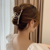 [2종 세트] 29 빅사이즈 토끼 진주 메탈 집게핀