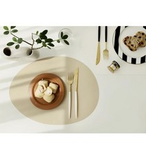 laterior 인테리어 테이블 매트, 조약돌화이트베이지