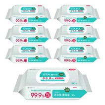 유한킴벌리 그린핑거 손소독 오리지널 물티슈 30매 캡 x 7개 (Costco)