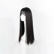키밍 생머리 긴머리가발 H3377, 브라운블랙, 1개