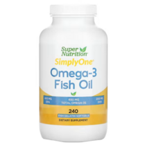Super Nutrition 오메가3 피쉬 오일 1 000mg 피쉬 소프트젤 2, 1개, 소프트젤 240정, 240정