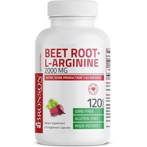 Bronson Beet Root + 브론슨 엘 아르기닌 L-아르기닌 2000mg 120캡슐, 브론슨 L-아르기닌 2000mg 120캡슐