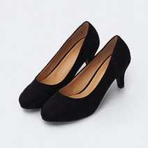 나나구두 라운드토 스웨이드 펌프스 힐 6cm